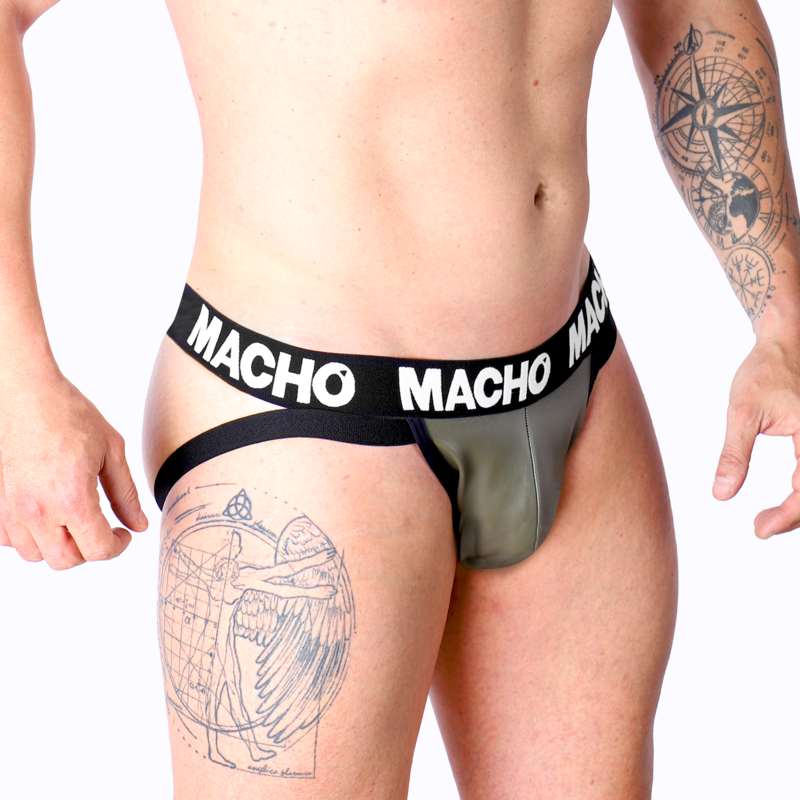 MACHO - MX27GR JOCK CUERO GRIS BEIGE