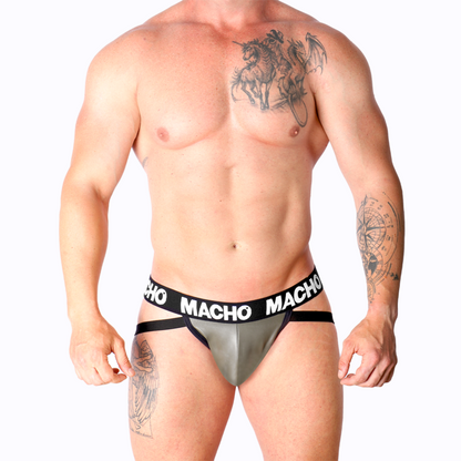 MACHO - MX27GR JOCK CUERO GRIS BEIGE